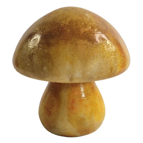 Vintage Genuine Alabaster made In Italy Hand Carved Mushroom - Picture 2 of 5